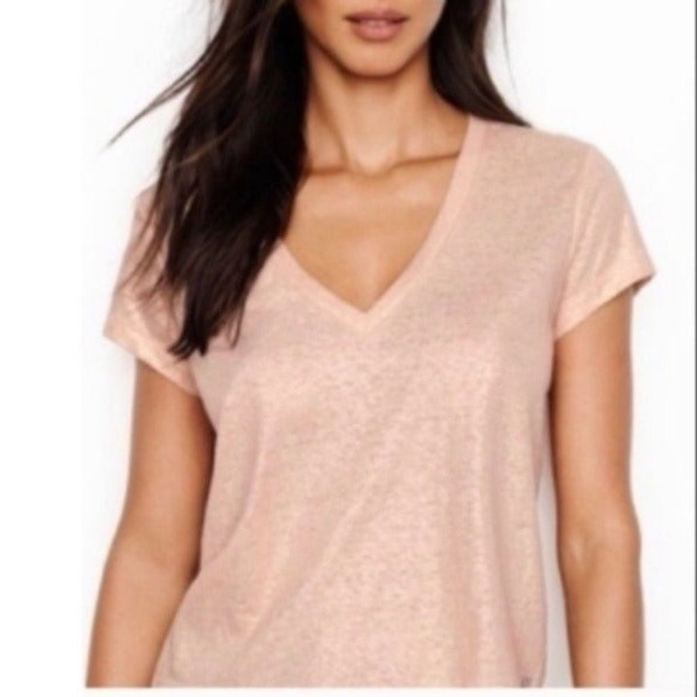 VS V-Neck Baby Tee Rose‎ Gold Foil Small Gold Foil